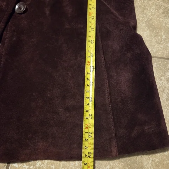 St. John Bay Women’s Vintage Genuine Leather Purple Sueded Jacket. Sz M Western - Picture 7 of 8